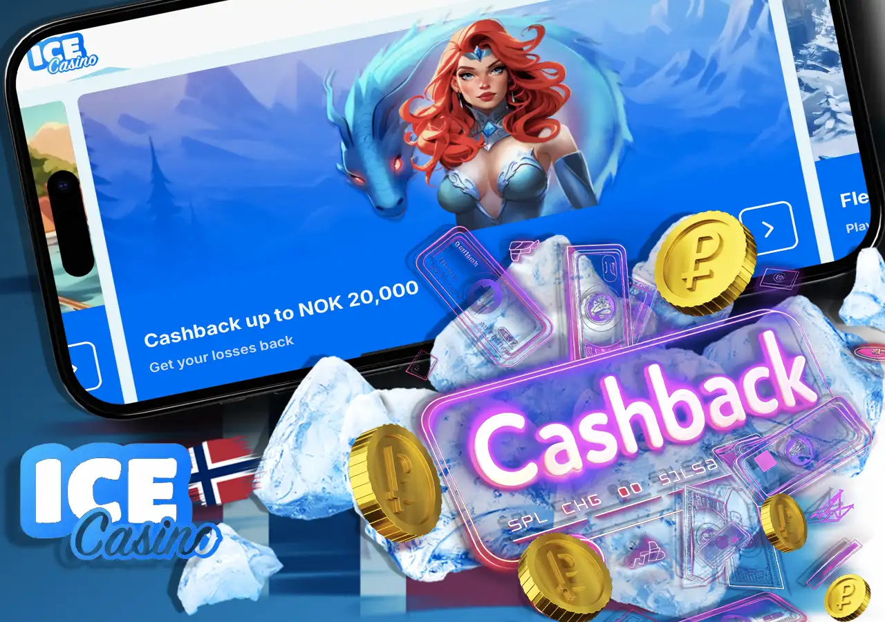 TilbakebetalingsbelÞpet, uttrykt i prosent, avhenger av din status i lojalitetsprogrammet. Omsetningskravene inkluderer et minimumsbelÞp hos Ice Casino pÄ 200 kr.